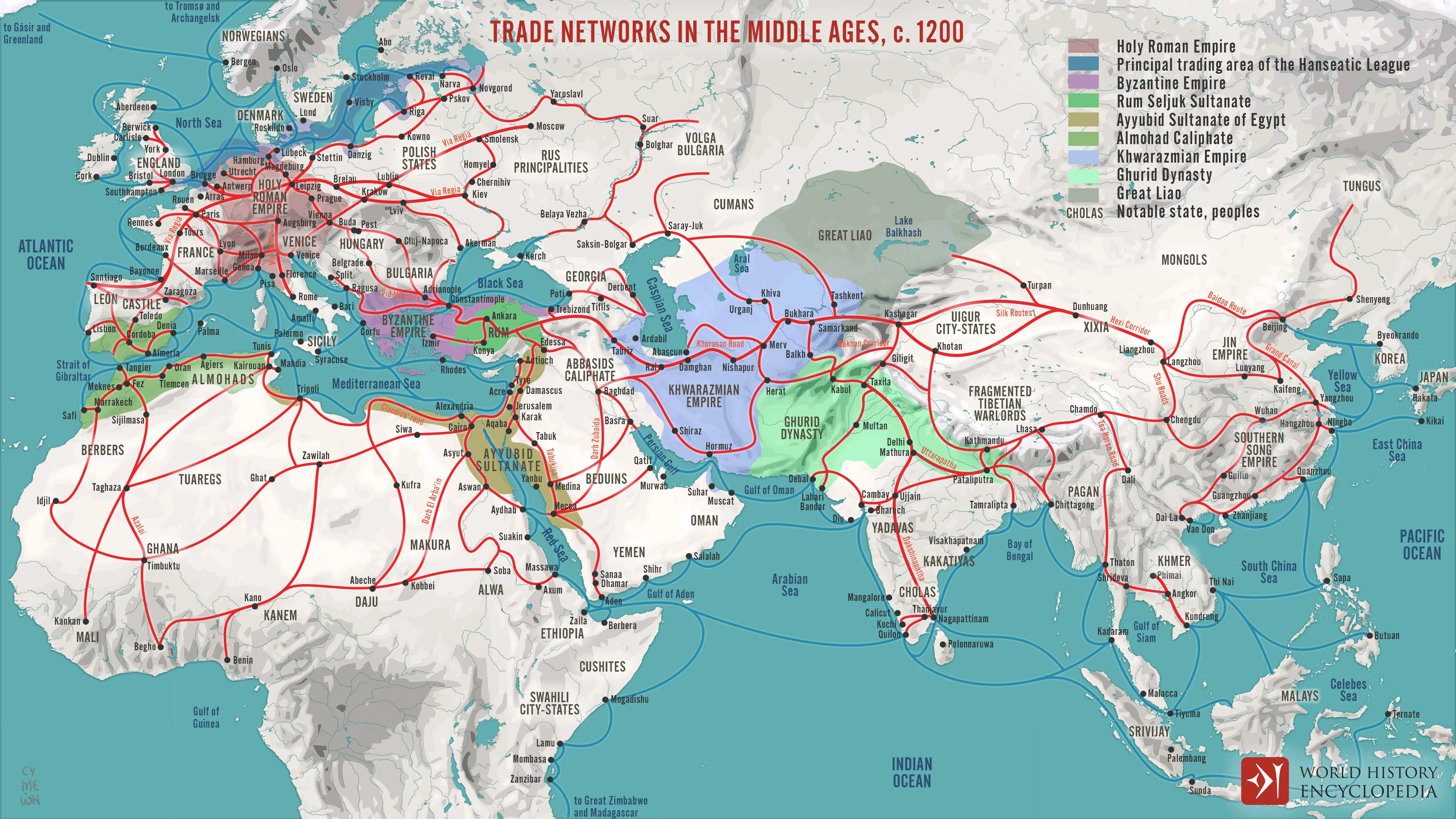 Trade Networks of the 1200s